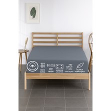 SARVONA %100 Pamuklu Tek Ki̇şi̇li̇k Premi̇um Penye Çarşaf-Gri