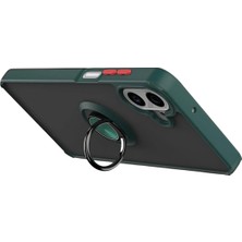 SARVONA Newface Samsung Galaxy A07 4g Montreal Yüzüklü Silikon Kapak - Yeşil