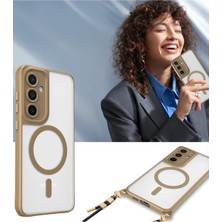 SARVONA Newface Samsung Galaxy S24 Fe Kılıf Enka Magsafe Silikon Kılıf - Titan Gri