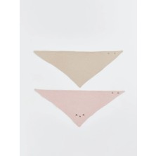 LC Waikiki Baskılı Kız Bebek Mama Önlüğü 2 Li  (S6)