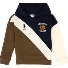 U.S. Polo Assn. Erkek Çocuk Haki Kapüşonlu Sweatshirt 50311148-VR027