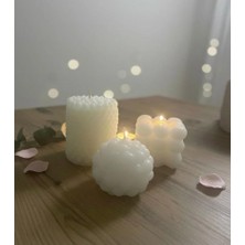 Twinroots Dekoratif Pinterest Tasarım 3 Lü Karışık Çiçek Kokulu Buble Mum