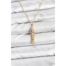 Moresun Buğz 316L Çelik Zincir Gold Renk Balık Model Zirkon Taşlı Kadın Kolye