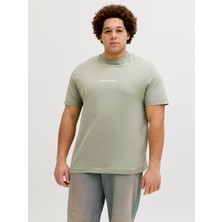 Jack Jones Jornorrebro Emb Tee Ss Crew Neck Pls Erkek Yeşil Büyük Beden Tshirt 12284161-06