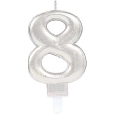 Moresun Buğz 8 Rakamı Mum Gümüş Renk