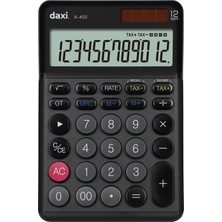 Daxi X-450 12 Haneli Hesap Makinesi, Yüksek Çözünürlüklü LCD Ekran ve Hafif Dayanıklı Tasarım