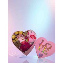 Ladijital Pembe Love Baskılı Kalp Kutuda Hediyeler