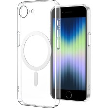 Cavora Iphone 16E Uyumlu Kılıf Kamera Korumalı Magsafe Wireless Şarj Özellikli Sert Sararmaz Kristal Şeffaf Kapak
