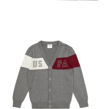 U.s. Polo Assn. Erkek Çocuk Gri Melanj Hırka (Triko) 50317115-VR086