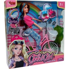 Moresun Buğz WG-66760 Kutulu 29CM Akesuarlı Bisikletli Bebek