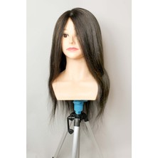 Prodiva  Omuzlu Gerçek Saç - Kuaför Eğitim Puppeti - Standart Naturel 55 cm