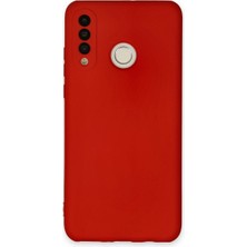 Buğz Huawei P30 Lite Kılıf Nano Içi Kadife Silikon - Kırmızı