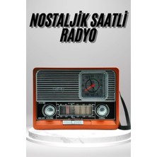 Selfbuysell Nostaljik Vintage Radyo Taşınabilir Bluetooth Bağlantılı Hoparlör Radyo