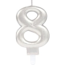 Moresun Buğz 8 Rakamı Mum Gümüş Renk