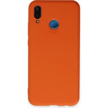 Buğz Huawei P20 Lite Kılıf Nano Içi Kadife Silikon - Turuncu