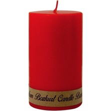 Skygo Simagift Simagift Bozkurt Mum Silindir Şeklinde Mum 7X12 cm Kırmızı