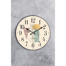 Skygo 36 cm Gerçek Cam Akar Saniye Sessiz Mekanizma Duvar Saati