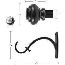 Skygo 1-Inch Urne Mit Fenster Behandlung Rod-Set, Bronze, 18 To 36-Inch