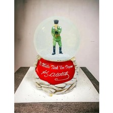 Skygo Atatürk Kar Küresi Işıklı Müzikli ve Püskürtmeli Büyük Boy Kar Küresi Izmir Marşı Müziği Çalan Rgb Aydınlatmalı 15CM x 10CM