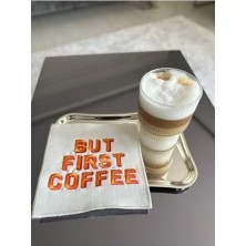 Skygo But First Coffee Desenli Kokteyl Peçete