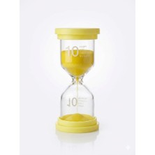 Norino 10 Dakika Sarı Kum Saati - Dekoratif Cam Zamanlayıcı -Mutfak, Ders ve Oyun Süre Ölçer