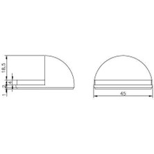 Skygo Kapı Stoperi Yapışkanlı Mat - 5 Adet