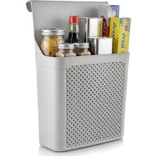 Skygo Life Büyük Askılı Düzenleyici Sepet – Vidasız Montaj, Dolap Kapağı Arkası Mutfak ve Banyo Organizeri