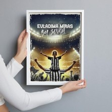 Skygo Siyah Beyaz Taraftarlara Özel Beyaz Çerçeve