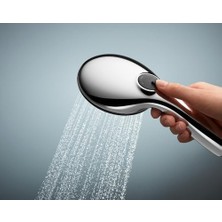 Skygo Start 110 El Duşu Seti, 110MM Yuvarlak 2 Akışlı (Yağmur&jet) El Duşu, Duş Başlığı Tutucu, 1750MM Duş Hortumu, Duş Başlığı Seti, Krom, 27950001