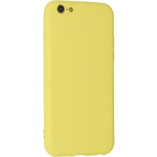 Marsilyan iPhone 6 Plus Kılıf Nano Içi Kadife Silikon - Sarı