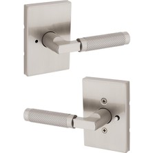 Skygo Prava Iç Mekan Kapı Kolu Kilitli Kapı Kolu Banyo ve Yatak Odası Için Kapı Kolu Nikel, Ters Çevrilebilir Anahtarsız Düğme Kilit Kapı Kolu Mikroban Korumalı