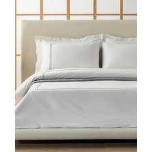 Skygo Freya Pamuk Nakışlı Çift Kişilik Nevresim Takımı Beyaz