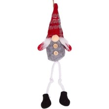 Skygo Yılbaşı Süsü Baba Figürü Gri-Kırmızı 6X5X30 Cm.