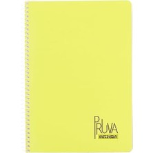 Skygo Pruva A4 Pet Spiralli Karton Kapaklı Defter 144 Yaprak - Çizgili - Sarı