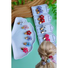 6 Adet Minik Renkli Papatya ( Örgü Arası Kullanılabilir)