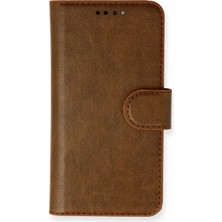 Marsilyan iPhone 13 Mini Kılıf Trend S Plus Kapaklı Kılıf - Taba