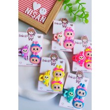 Labubu Kız Çocuk Mandal ve Pens Toka (2 Pens Toka 1 Adet Mandal Toka )