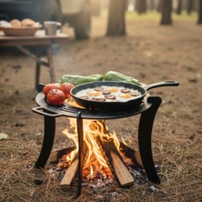 Sumua Store Metal Kamp Ocağı 30 cm | 5 mm Kalın Sac | Taşınabilir