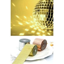 Judge 1 Metre Gold Renk Aynalı Mozaik Taşlı Dekor Süsleme Bandı 1 mt x 4 cm