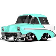 Skygo Mga Entertaintment Cartuned S2 1956 Chevy Nomad - Mavi Custom Araba