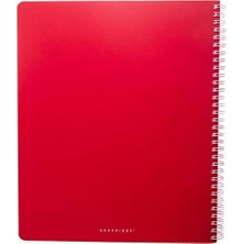 Skygo - Iş Yeri - Pembe Mesajlı Büyük Kırmızı Spiral Defter, Kişisel Düşünceler, Mektup Yazma ve Not Alma Için Eğlenceli Günlük, 160 Çizgili Sayfa, 22,86 cm x 27,94 cm