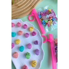 Kız Çocuk Şeffaf Çantalı Rengarenk Minik Mandal Toka( 18 Adet )