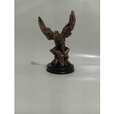 Tahtakale Polyester Antik Bronz Kartal Biblosu – Güç ve Özgürlük Temalı Dekoratif Masaüstü Heykel