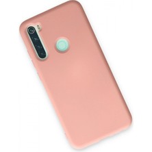 Marsilyan Xiaomi Redmi Note 8 Kılıf Nano Içi Kadife Silikon - Pudra