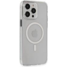 Buğz Iphone 15 Pro Max Kılıf Tron Şeffaf Magsafe Kapak - Şeffaf