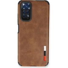 Buğz Xiaomi Redmi Note 11 Kılıf Loop Deri Silikon - Kahverengi