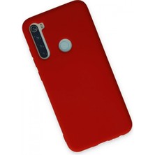 Marsilyan Xiaomi Redmi Note 8 Kılıf Nano Içi Kadife Silikon - Kırmızı