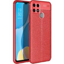 Buğz Oppo A15 Kılıf Auto Focus Kapak - Kırmızı