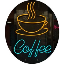 Normadia Neon LED Coffee Yazısı Işıklandırma, Şık ve Modern Dekorasyon Parçası
