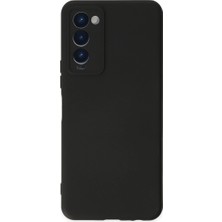 Buğz Tecno Camon 18 Kılıf Nano Içi Kadife Silikon - Siyah